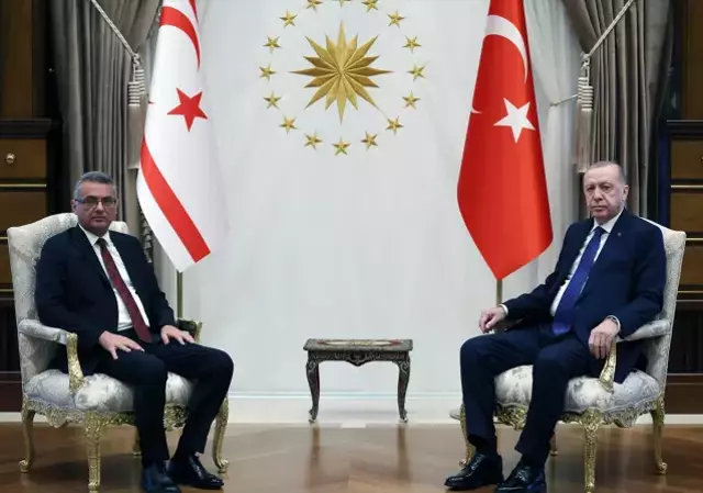 Cumhurbaşkanı Erdoğan, KKTC Cumhurbaşkanı Tufan Erh&uuml;rman'ı resmi t&ouml;renle karşıladı