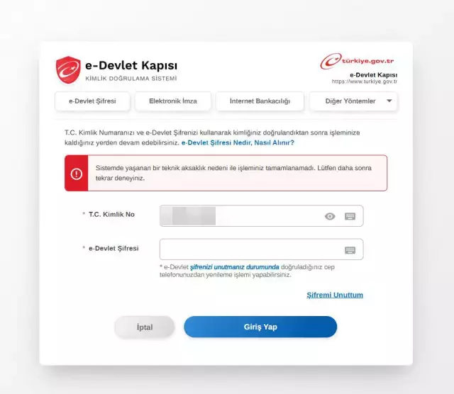 e-Devlet kilitlendi! T&uuml;m kullanıcılar aynı mesajla karşılaşıyor