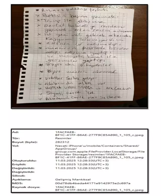 İmamoğlu'nun danışmanı Necati &Ouml;zkan'ın telefonundan &ccedil;ıkan not ortalığı fena karıştıracak